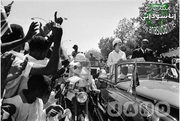 الملكة اليزابيث في زيارتها للسودان